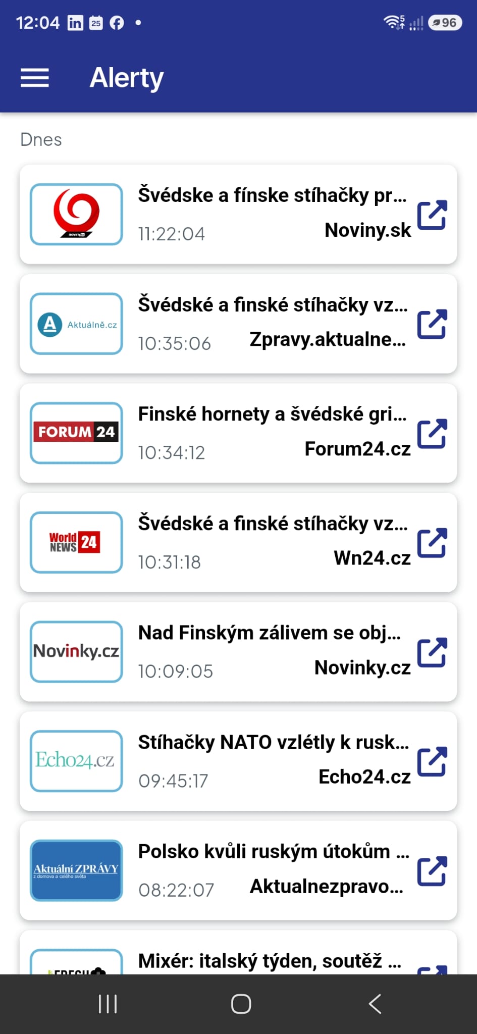 Alerty v mobilní aplikaci MAXIMUS